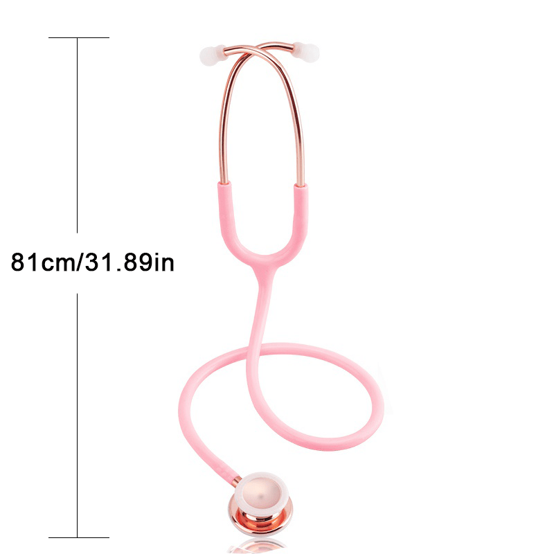 Gold Plated Double Head Stethoscope for Practice Students Home Use