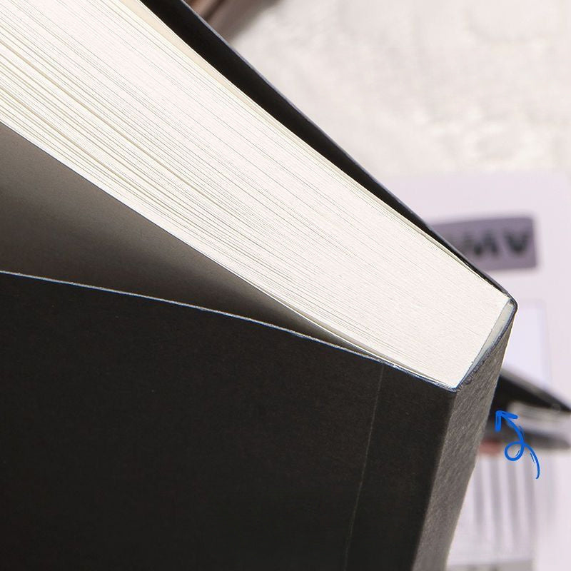 Черный блокнот из картона с 256 страницами, квадратный блок для рисования для офиса и студентов