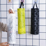 Wall-Mounted Grocery Bag Holder with Dispenser for Kitchen Organizer Nylon