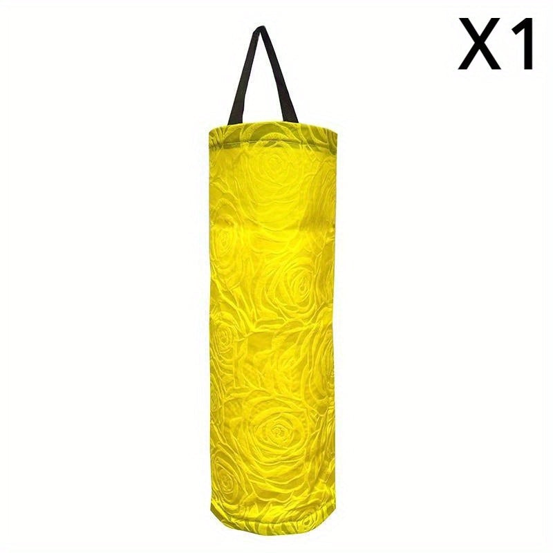 Wall-Mounted Grocery Bag Holder with Dispenser for Kitchen Organizer Nylon