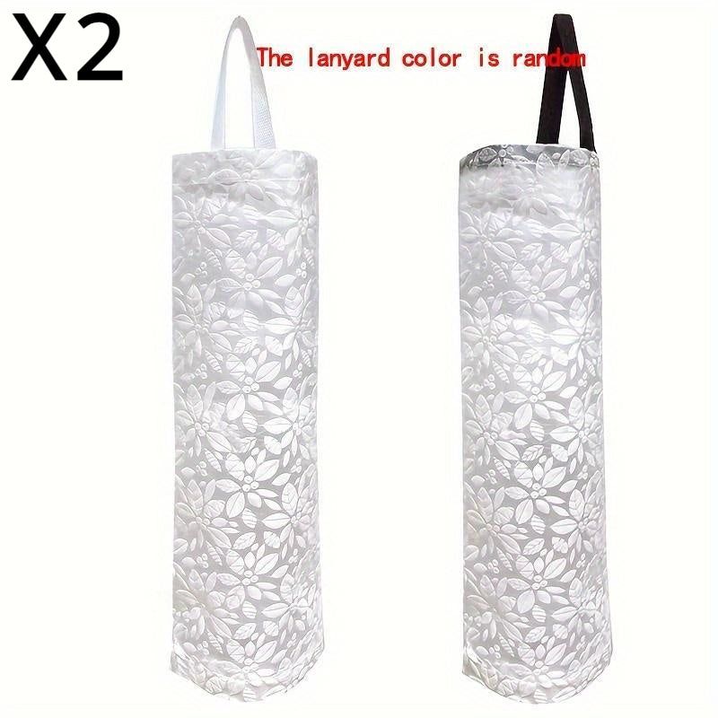 Wall-Mounted Grocery Bag Holder with Dispenser for Kitchen Organizer Nylon