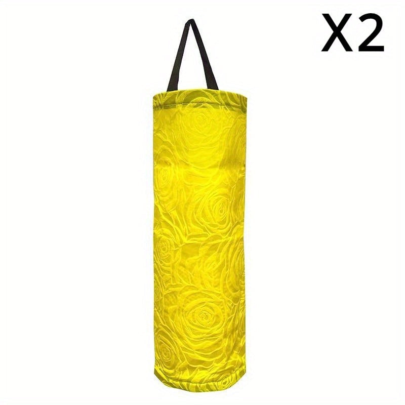 Wall-Mounted Grocery Bag Holder with Dispenser for Kitchen Organizer Nylon