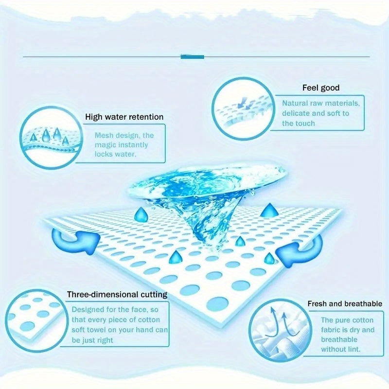 50 Pack Disposable Compressed Towels for Travel Camping and Outdoor Use