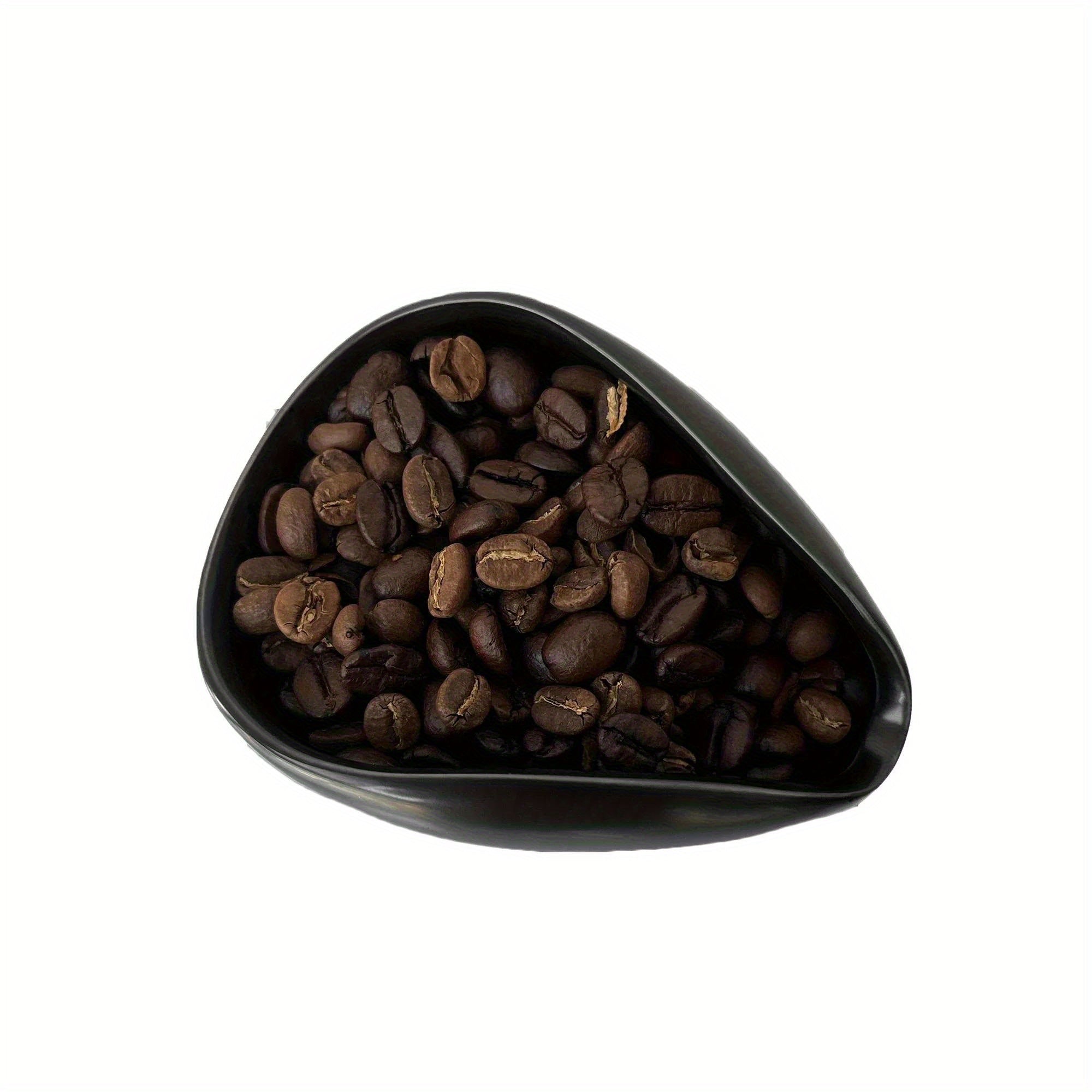 Ceramic Coffee Bean Dispenser Tray Set of 1 or 2 Hand-Wash Espresso Barista Accessories