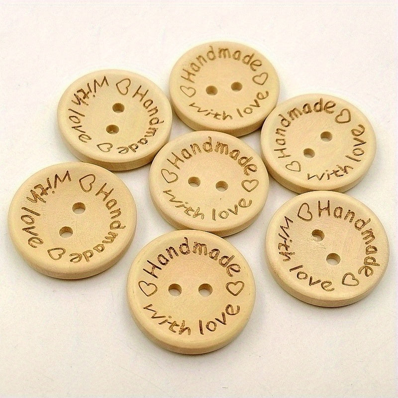 Wooden Craft Round Buttons Set for Sewing and DIY Decorations 100 200 300 Pieces