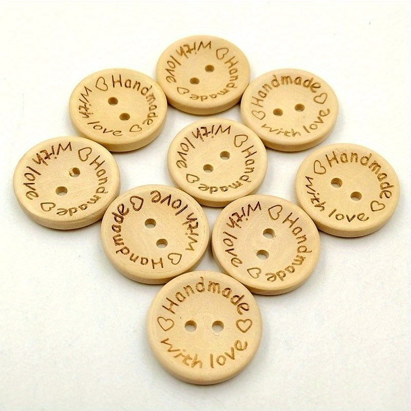 Wooden Craft Round Buttons Set for Sewing and DIY Decorations 100 200 300 Pieces