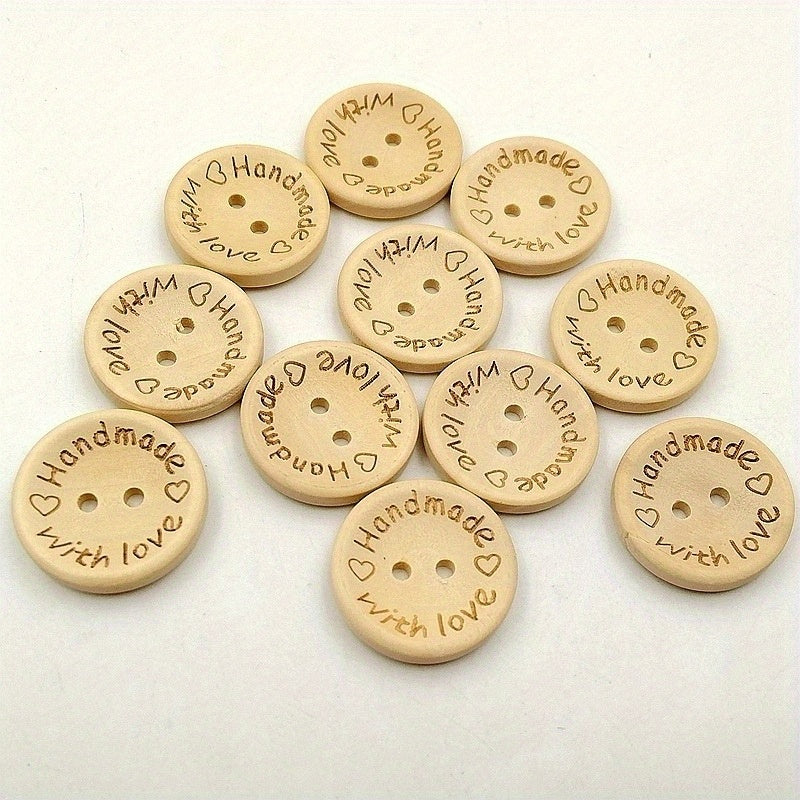 Wooden Craft Round Buttons Set for Sewing and DIY Decorations 100 200 300 Pieces