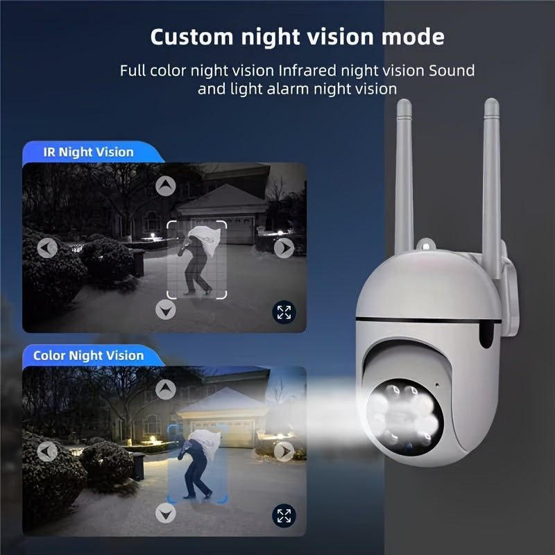 1080P Wireless PTZ Security Camera with Two-Way Audio Motion Detection Night Vision Outdoor