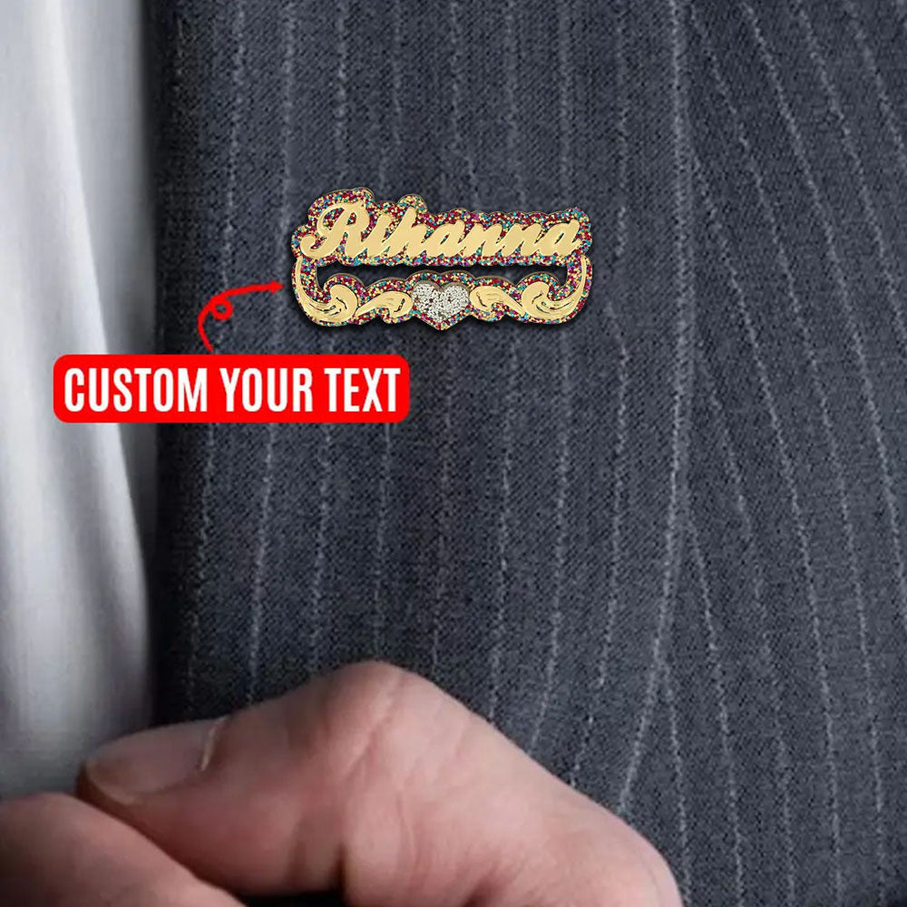 Брошь-табличка из акрила для женщин, на заказ, подарочный значок для лацкана, украшение