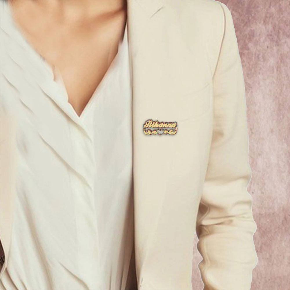 Брошь-табличка из акрила для женщин, на заказ, подарочный значок для лацкана, украшение