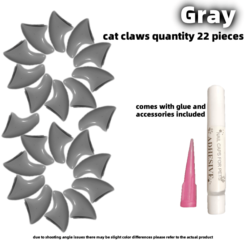 Pet Nail Caps for Cats Durable PVC Non-Electric Stylish Set