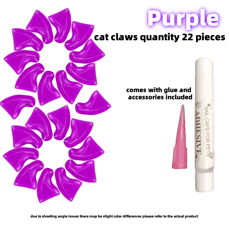 Pet Nail Caps for Cats Durable PVC Non-Electric Stylish Set