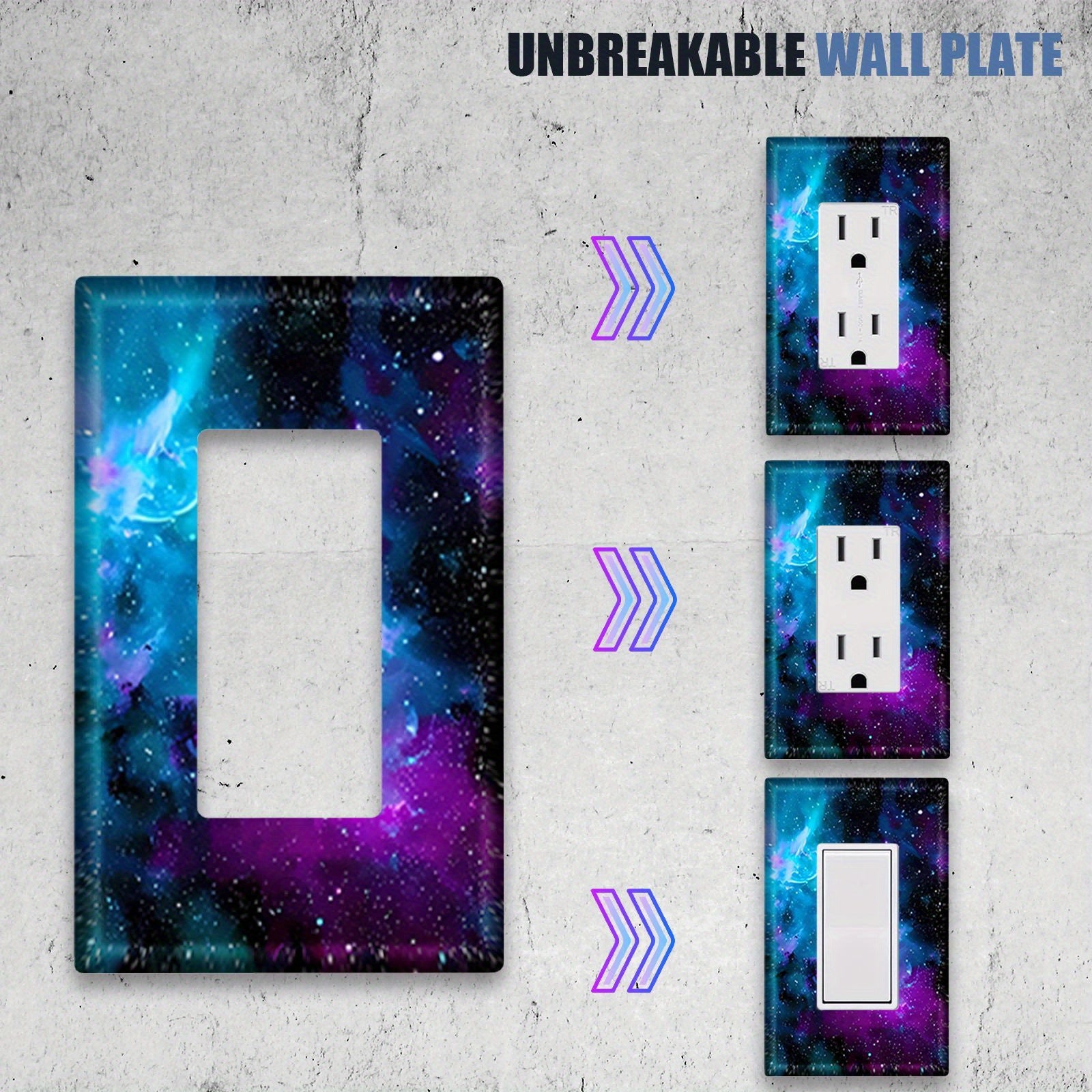 Galaktika Nebula Kosmos Dizayni Yoritish Kalit Qopqog'i, Qaytish Ustuni - Yotoqxona, Hammom, Yashash Xonasi uchun Elektr Energiya Talab Qilmaydi