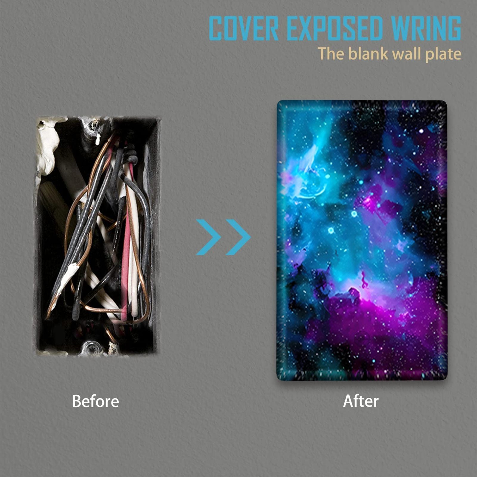 Galaktika Nebula Kosmos Dizayni Yoritish Kalit Qopqog'i, Qaytish Ustuni - Yotoqxona, Hammom, Yashash Xonasi uchun Elektr Energiya Talab Qilmaydi