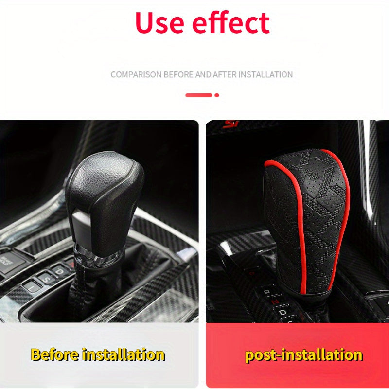 Универсальный чехол на рукоятку переключения передач из PU-кожи и рукав для ручного тормоза
