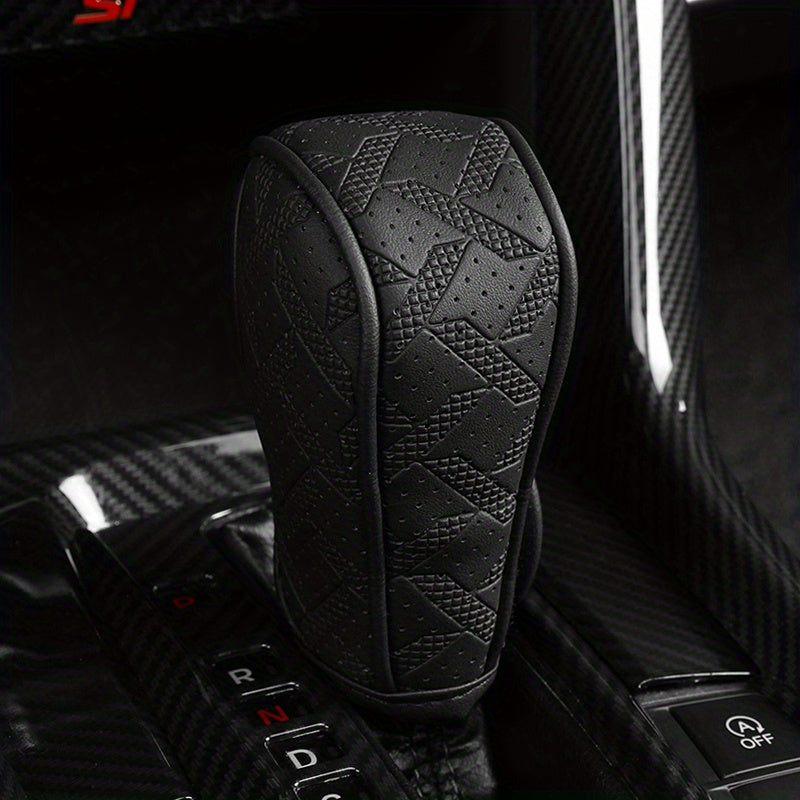 Universal PU Leather Gear Shift Knob Cover and Hand Brake Sleeve