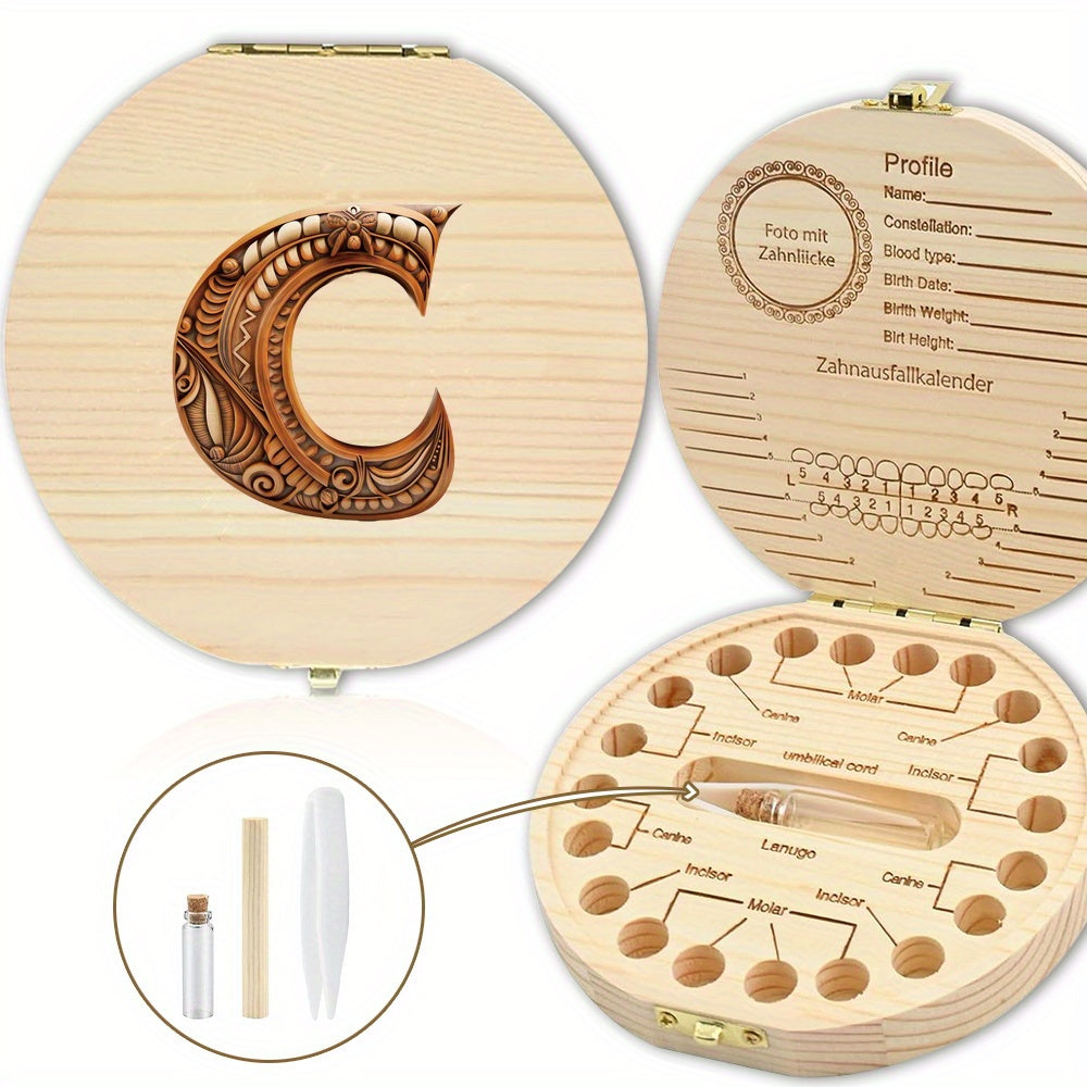 Shaxsiylashtirilgan harf o'yma bilan tishlar uchun yog'och esdalik qutisi - tishlar, umbilical simi va lanugo kabi esdaliklarni saqlash uchun mukammal. Rojdestvo, Halloween yoki Thanksgiving uchun ajoyib sovg'a.