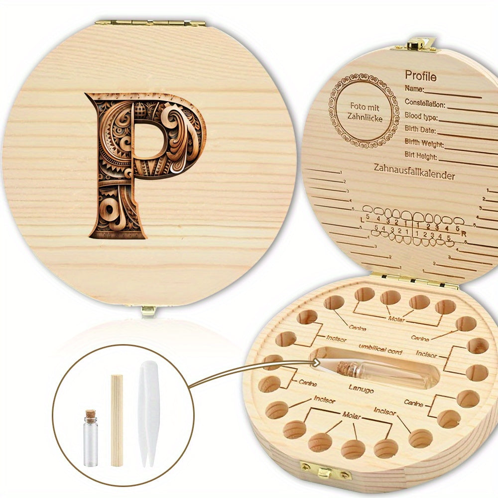 Shaxsiylashtirilgan harf o'yma bilan tishlar uchun yog'och esdalik qutisi - tishlar, umbilical simi va lanugo kabi esdaliklarni saqlash uchun mukammal. Rojdestvo, Halloween yoki Thanksgiving uchun ajoyib sovg'a.