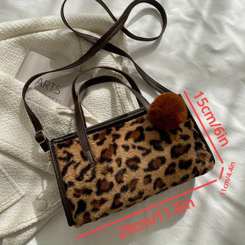 Leopard Print Tote Bag for Women Casual Shoulder Bag with Spacious Design