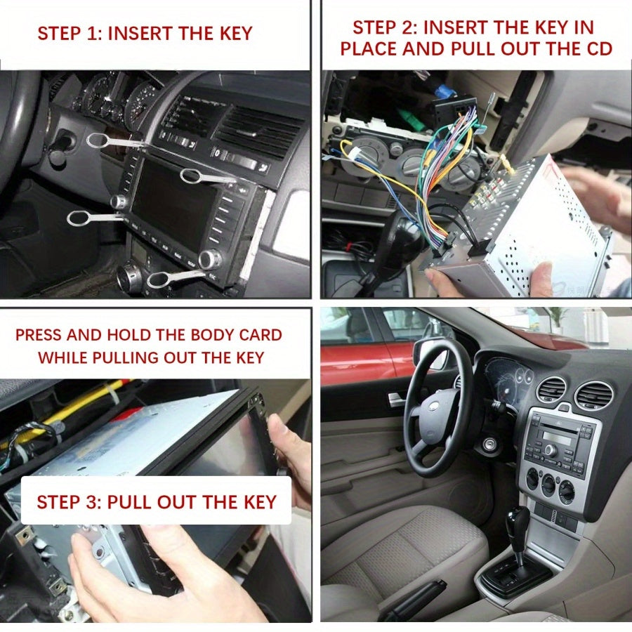 Инструмент для разборки автомобильной аудиосистемы, ключ для панели управления, для снятия автомобильного радио CD/DVD