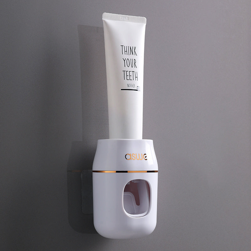 Automatic Wall-Mounted Toothpaste Dispenser with Tube Squeezer No Electricity Lightweight