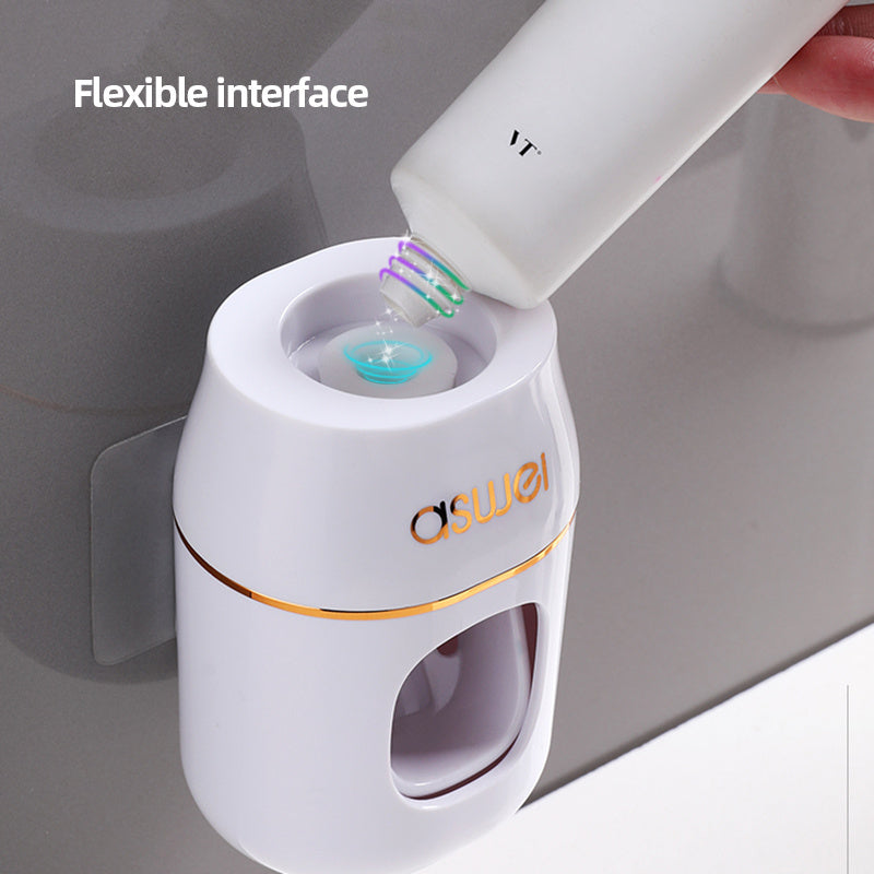 Automatic Wall-Mounted Toothpaste Dispenser with Tube Squeezer No Electricity Lightweight