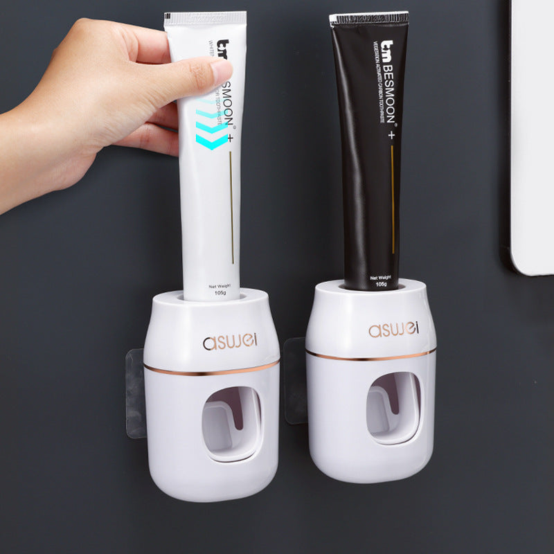 Automatic Wall-Mounted Toothpaste Dispenser with Tube Squeezer No Electricity Lightweight
