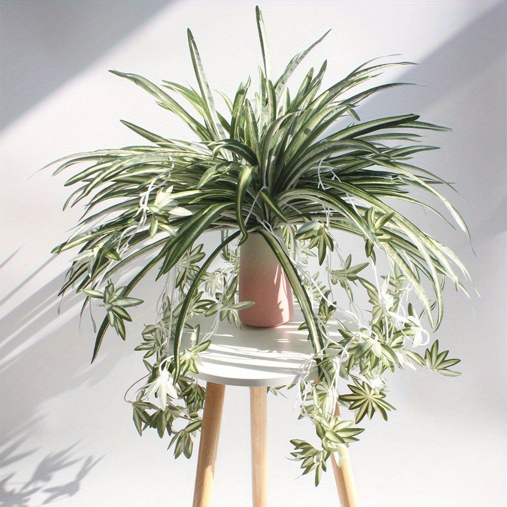 Artificial Plant, Faux Spider Plants, Lifelike Fabric, Home Office Decor