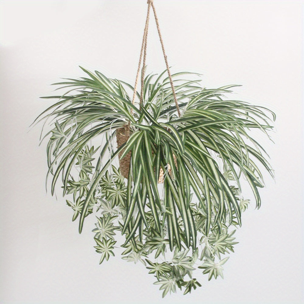 Artificial Plant, Faux Spider Plants, Lifelike Fabric, Home Office Decor