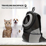 Cotton Dog Carrier Backpack with Drawstring Closure for Small Pets