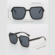 Six Pieces Square Plastic Decorative Glasses for Women's Fashion