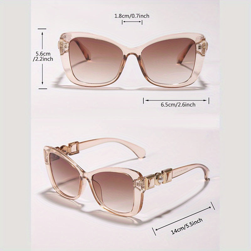 Faux Pearl Cat Eye Glasses Anti-Reflective Stylish Sporty Eyewear for Beach Hiking