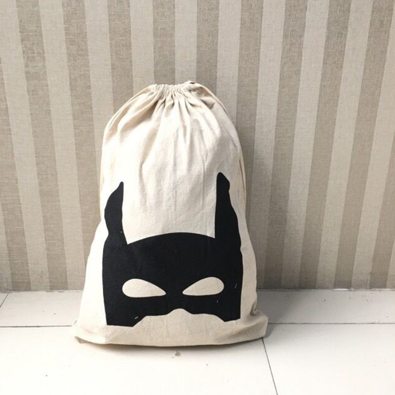 Bolsa de lavandería de rayas para animales grandes con cierre de cordón. Almacenamiento duradero para ropa sucia