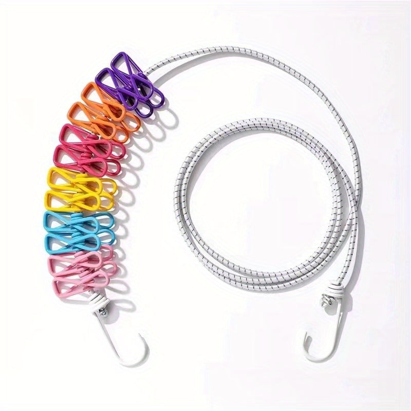 Portativ kiyimlar uchun ip, kiyim kliplar bilan, bahorgi tortib olinadigan, sayohat uchun, ichki va tashqi foydalanish uchun