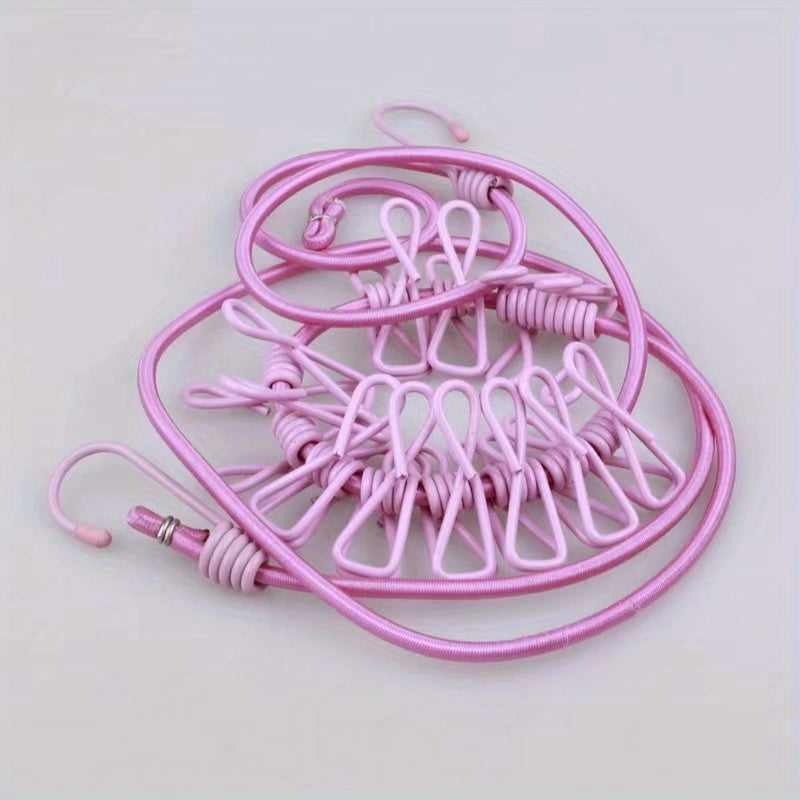 Portativ kiyimlar uchun ip, kiyim kliplar bilan, bahorgi tortib olinadigan, sayohat uchun, ichki va tashqi foydalanish uchun