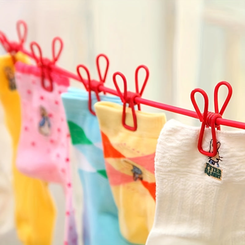 Portable Clothesline with Clothespins Spring Retractable Travel Indoor Outdoor