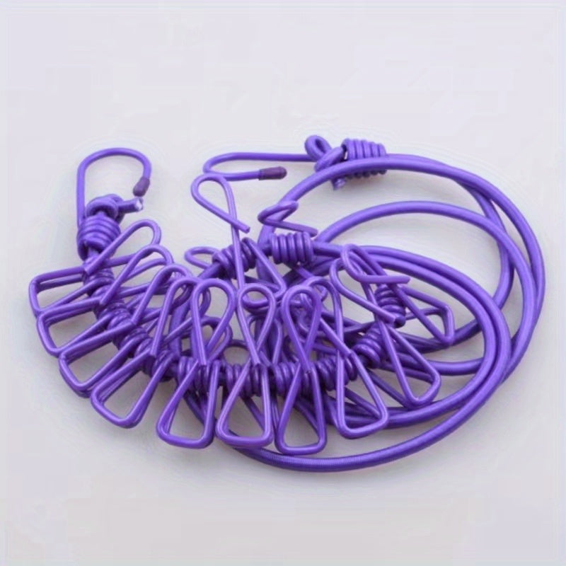 Portativ kiyimlar uchun ip, kiyim kliplar bilan, bahorgi tortib olinadigan, sayohat uchun, ichki va tashqi foydalanish uchun