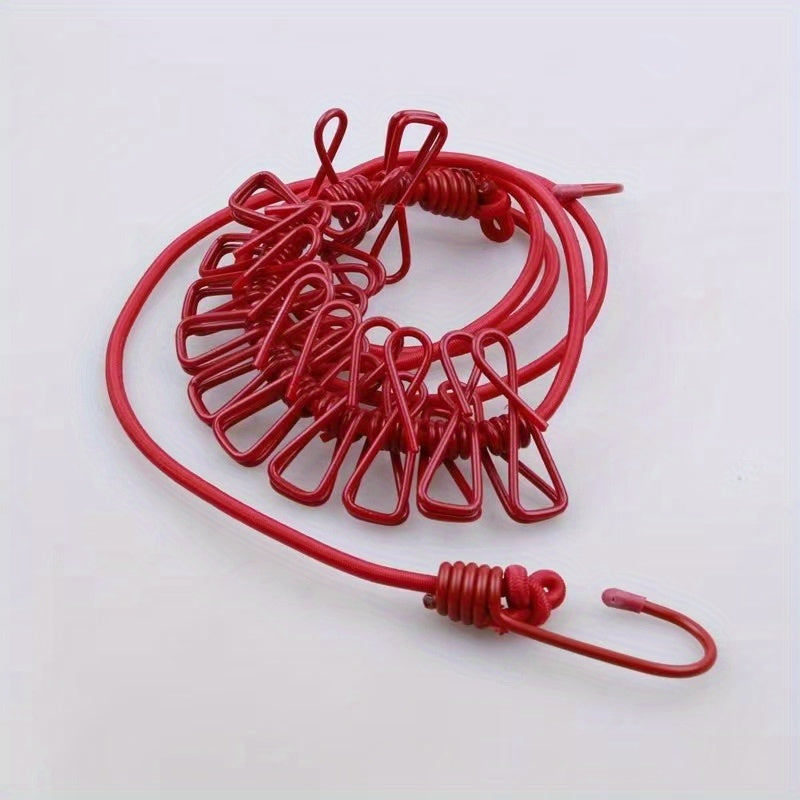 Portativ kiyimlar uchun ip, kiyim kliplar bilan, bahorgi tortib olinadigan, sayohat uchun, ichki va tashqi foydalanish uchun