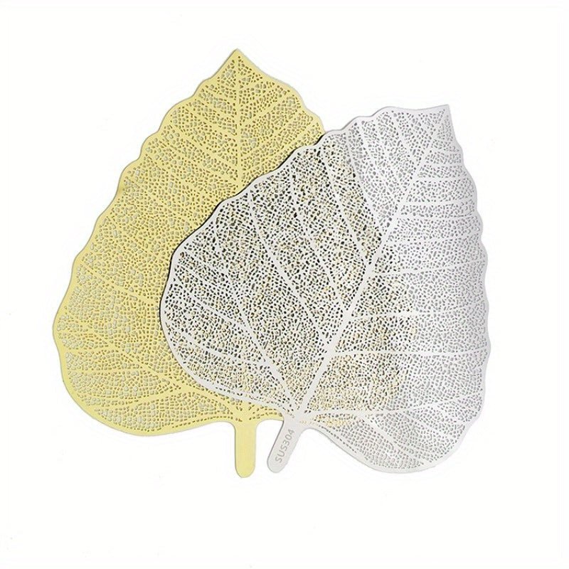 Gongfu choyi uchun 2 ta Bodhi barg shaklidagi zang'arsiz po'lat choy infuzorlar to'plami