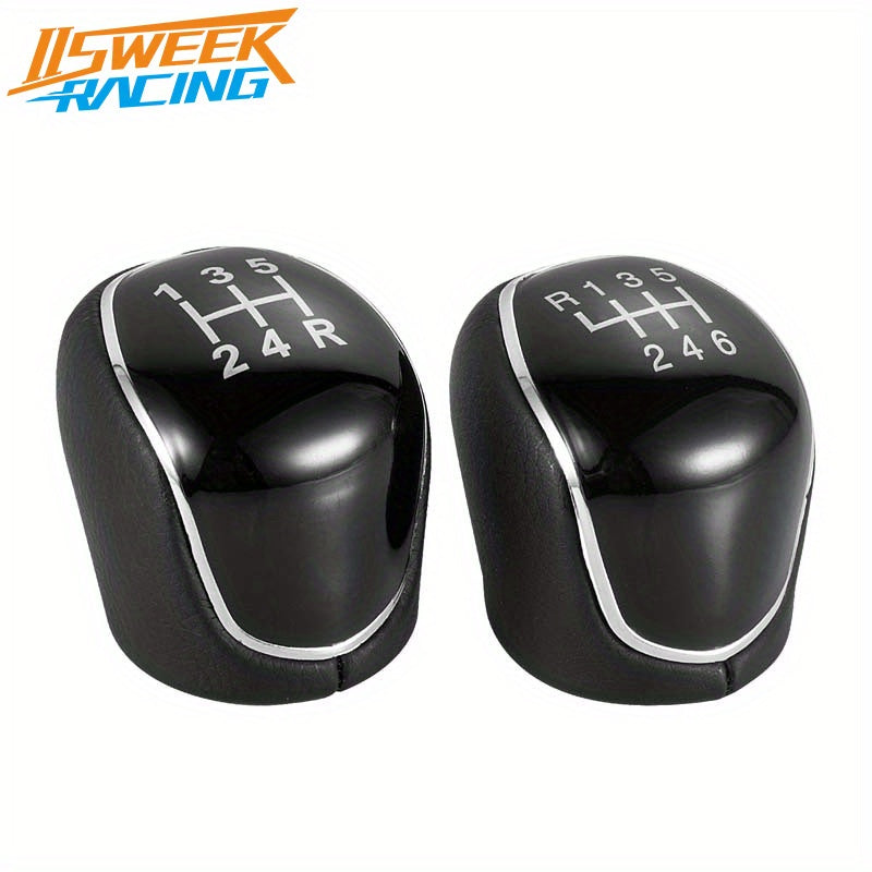 Premium Black ABS Gear Shift Knob for 5/6 Speed Cars with Easy Installation