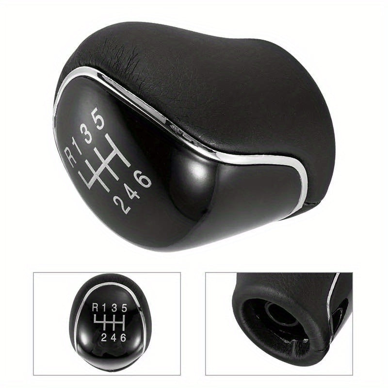 Premium Black ABS Gear Shift Knob for 5/6 Speed Cars with Easy Installation