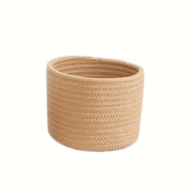 Durable Handmade Storage Basket for Cosmetics and Sundries in Dorms Bathrooms Bedrooms Living Rooms