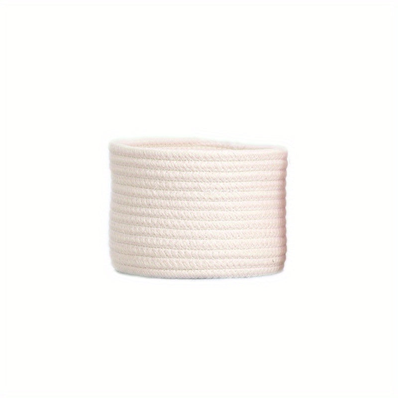 Durable Handmade Storage Basket for Cosmetics and Sundries in Dorms Bathrooms Bedrooms Living Rooms