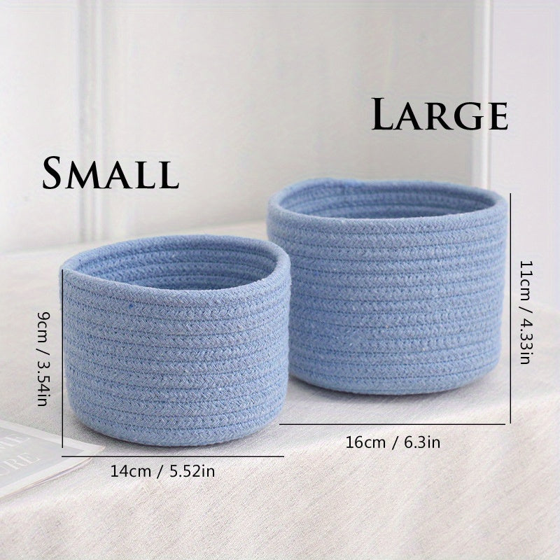 Durable Handmade Storage Basket for Cosmetics and Sundries in Dorms Bathrooms Bedrooms Living Rooms