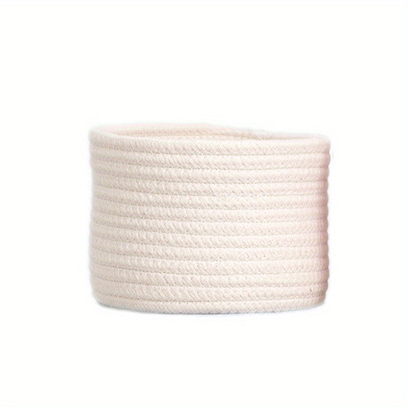 Durable Handmade Storage Basket for Cosmetics and Sundries in Dorms Bathrooms Bedrooms Living Rooms