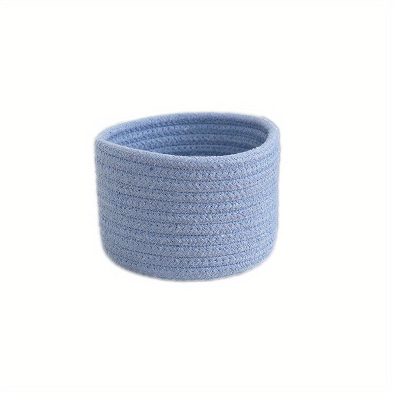 Durable Handmade Storage Basket for Cosmetics and Sundries in Dorms Bathrooms Bedrooms Living Rooms