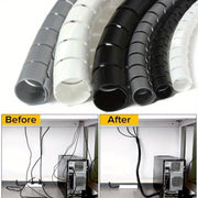 Flexible Spiral Cable Wire Protector for Computer Cords 16/10mm Organizer