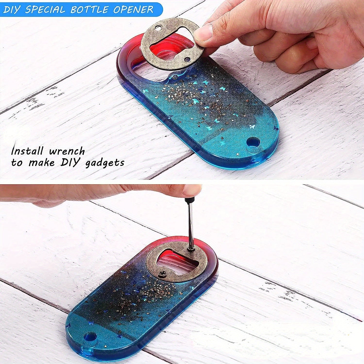 DIY shisha ochgichini joylashtirish to'plamlari 10, 30 yoki 50 ta to'plamda mavjud. Qayta ishlangan po'latdan tayyorlangan, rezina qolip loyihalari uchun.