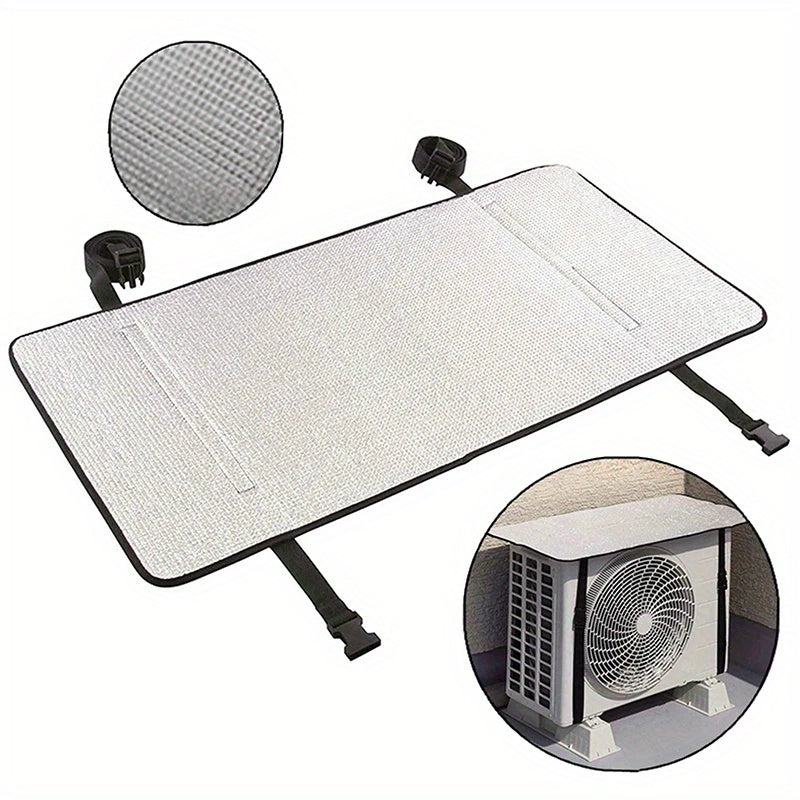 Outdoor AC Unit Cover Waterproof Aluminum Snow Sun Resistant Heat Insulation