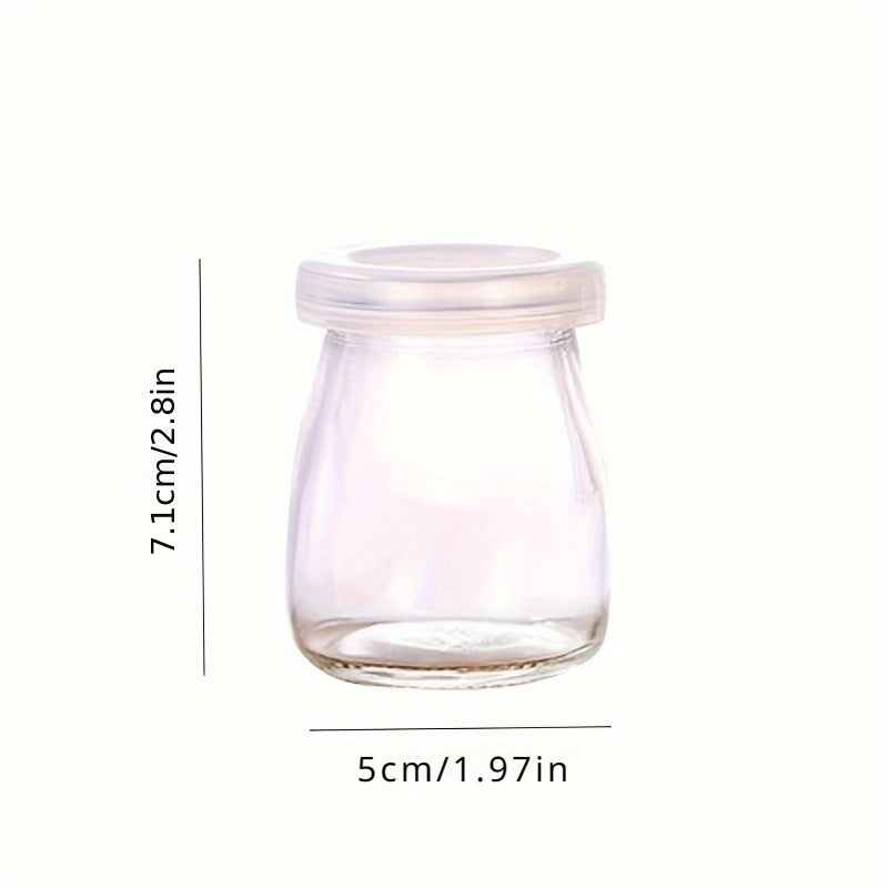 Pack of 24 Clear Glass Yogurt Jars with Lids for Pudding Jam Honey and Baking